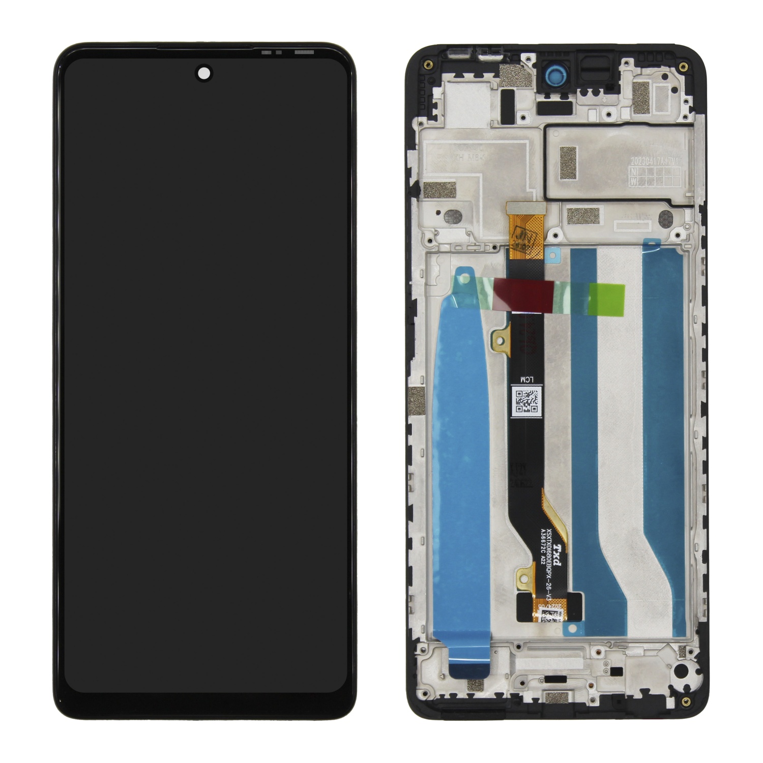 Дисплей в сборе с тачскрином для Tecno Spark 20 Pro (Черный) - в рамке OR