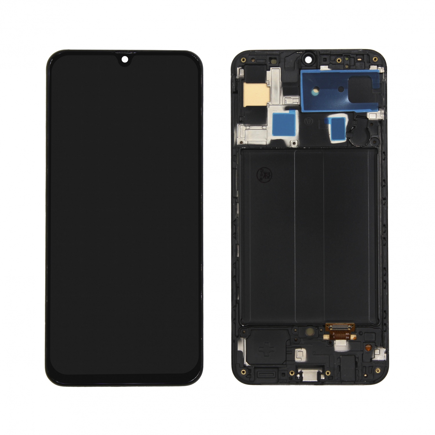 Дисплей в сборе с тачскрином для Samsung A505F (A50) (Черный) - в рамке OLED