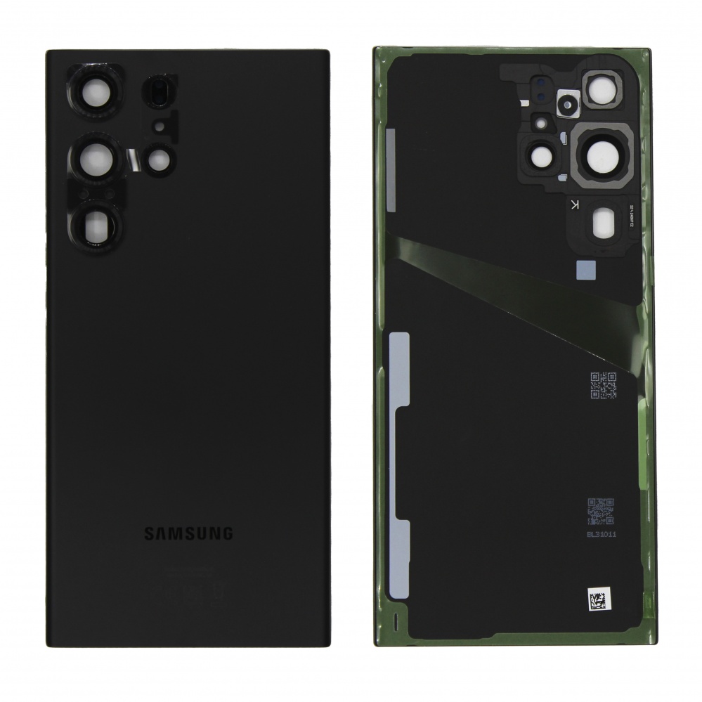 Задняя крышка для Samsung S918B (S23 Ultra) (Черный) - со стеклом камеры OR100% Задняя крышка для Samsung S918B (S23 Ultra) (Черный) - со стеклом камеры OR100%