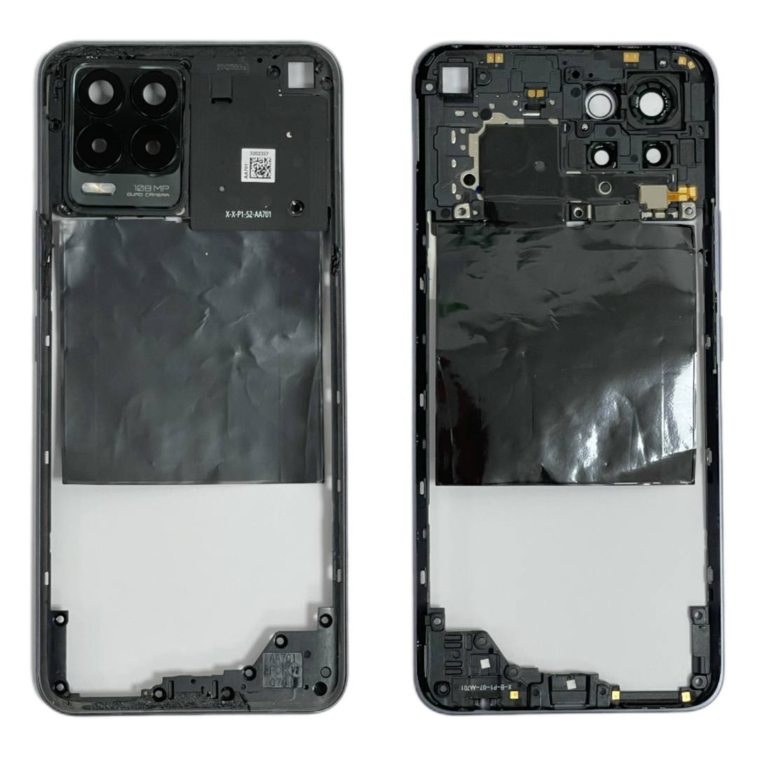 Рамка средней части с антеннами для Realme 8 Pro (Черный) - OR100%