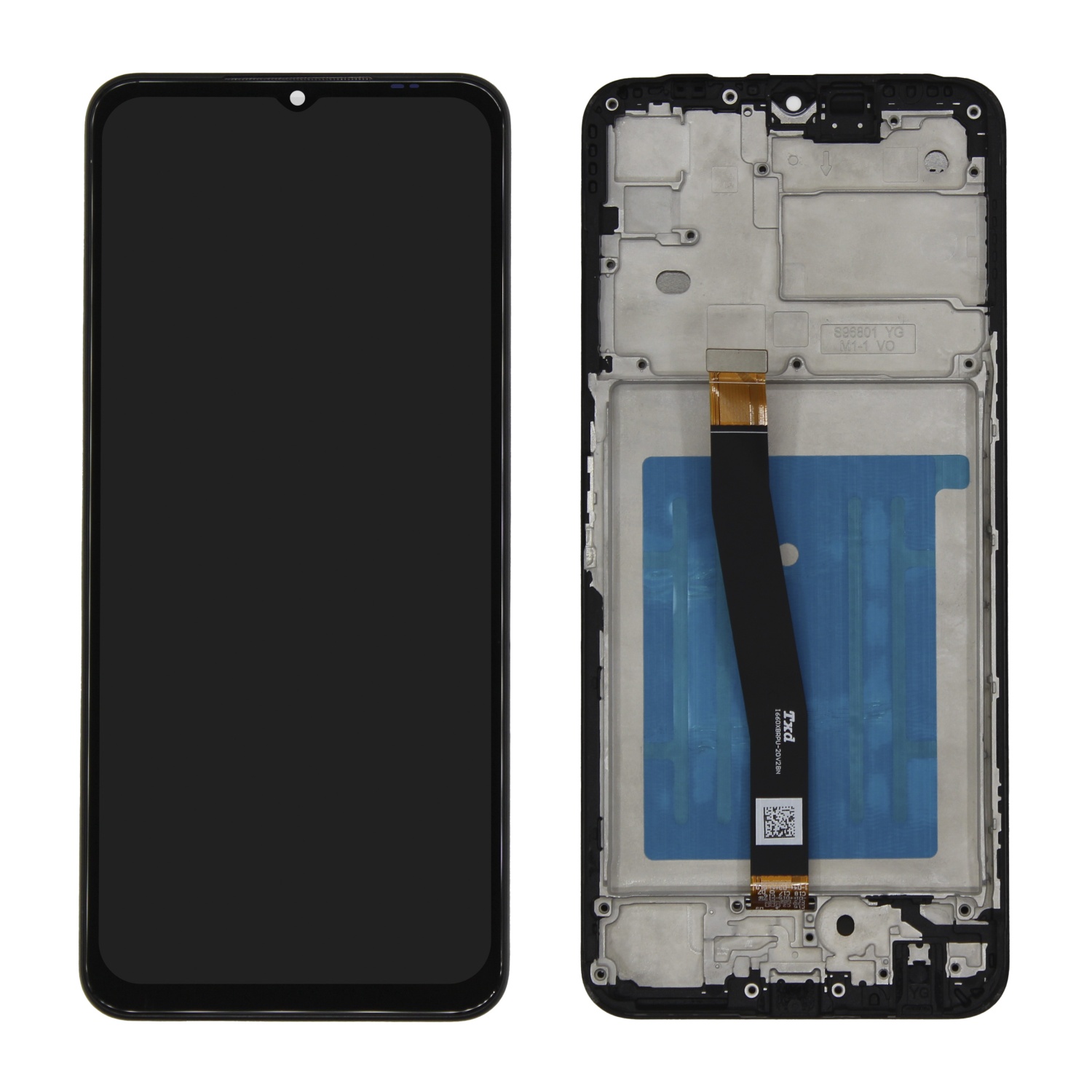Дисплей в сборе с тачскрином для Samsung A226B (A22s)  (Черный) - в рамке OR
