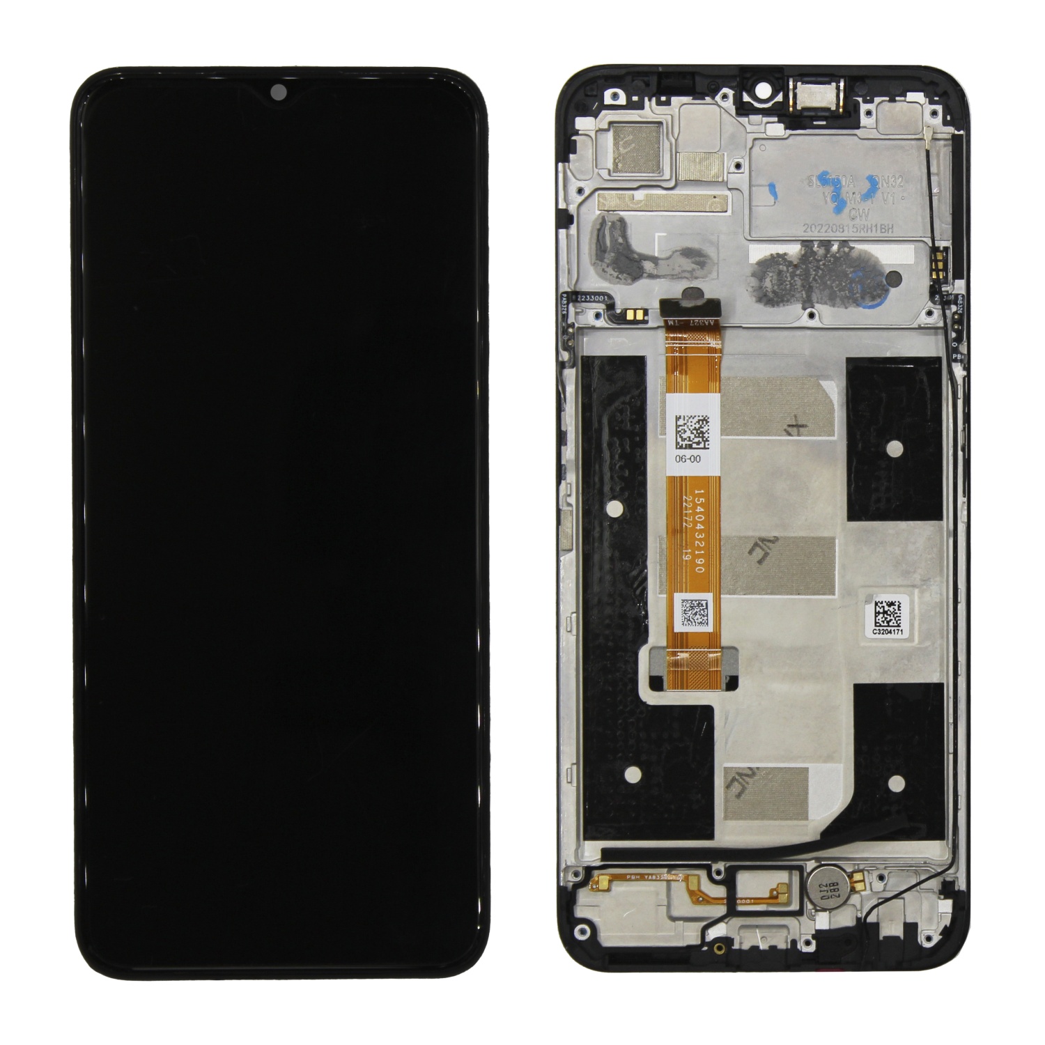 Дисплей в сборе с тачскрином для Realme C35 (Черный) - в рамке снятый OR100% (SP)