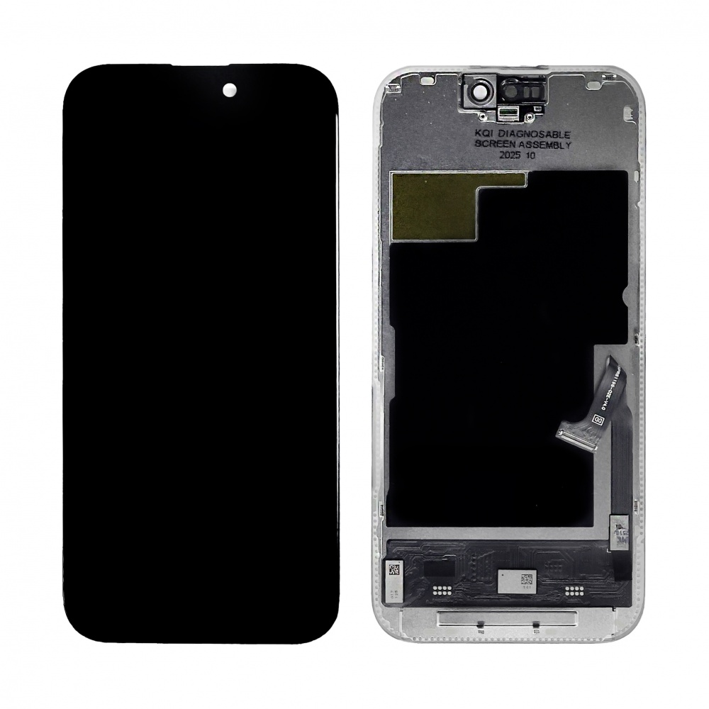 Дисплей в сборе с тачскрином для iPhone 15 Pro (Черный) - Soft OLED (с привязкой)