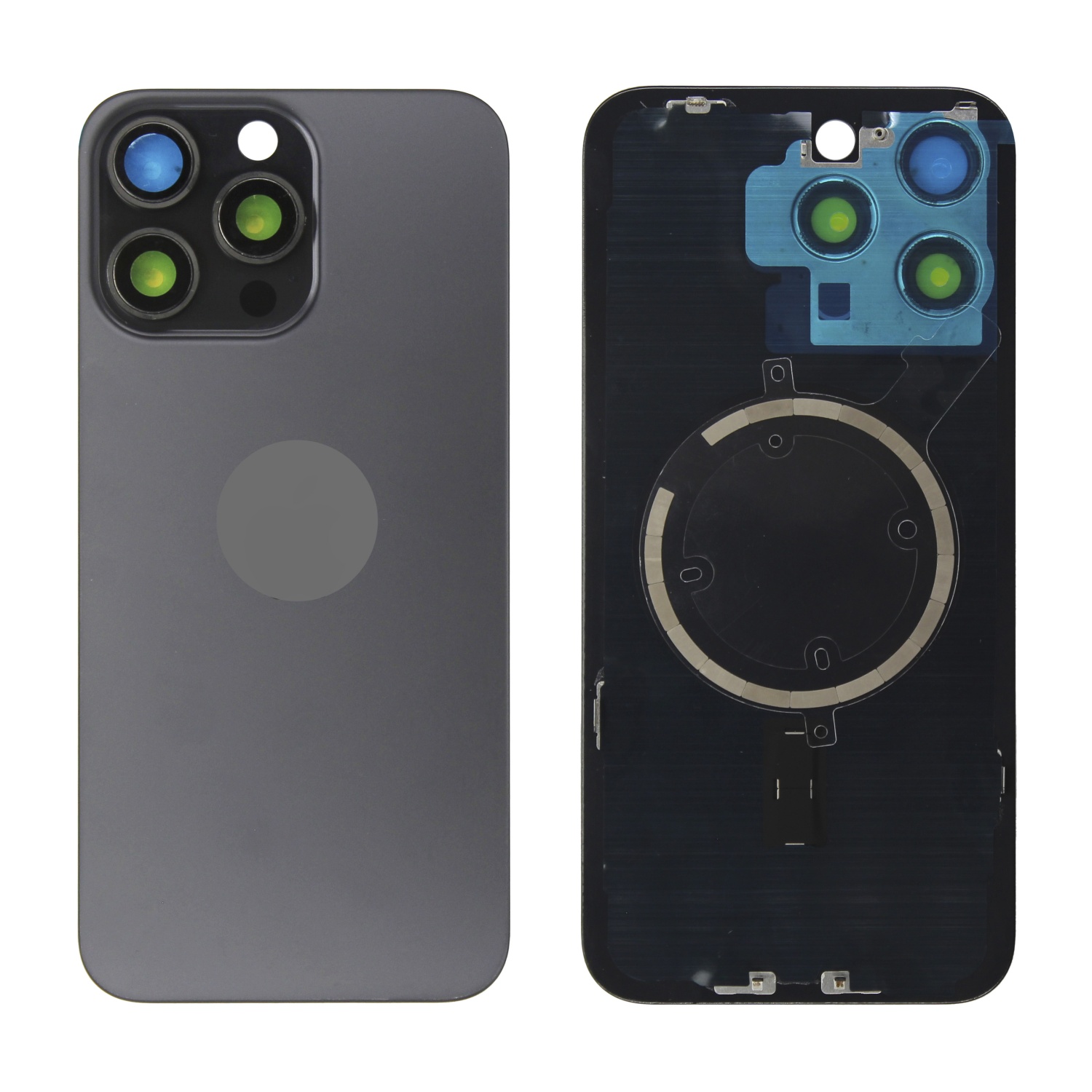 Задняя крышка для iPhone 15 Pro Max (Черный) - Премиум в сборе