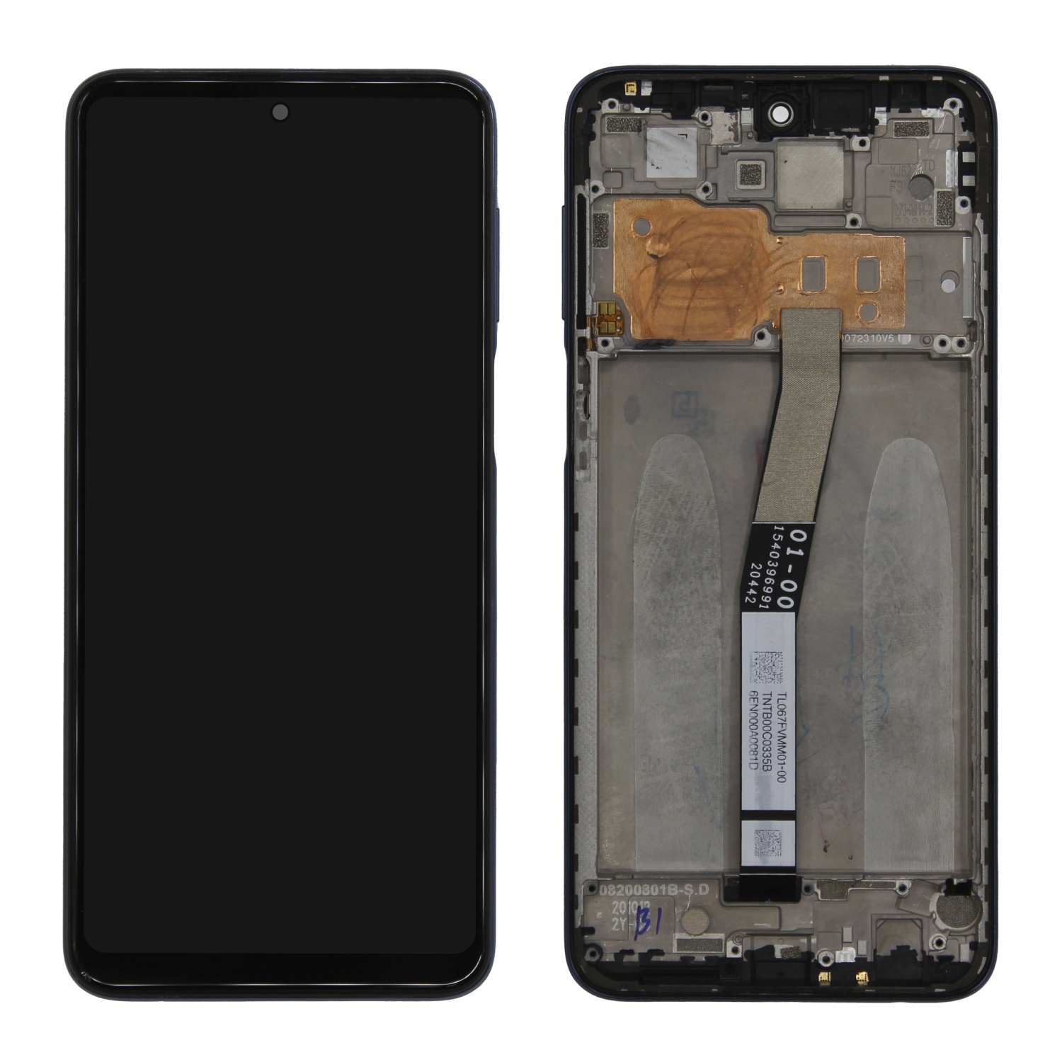 Дисплей в сборе с тачскрином для Xiaomi Redmi Note 9S/Note 9 Pro (Синий) - в рамке OR