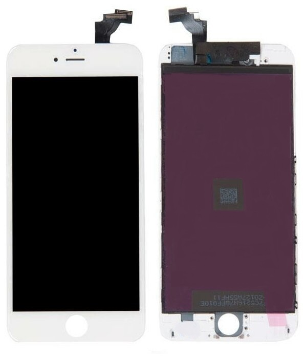 Дисплей в сборе с тачскрином для iPhone 6 Plus (Белый) - Премиум