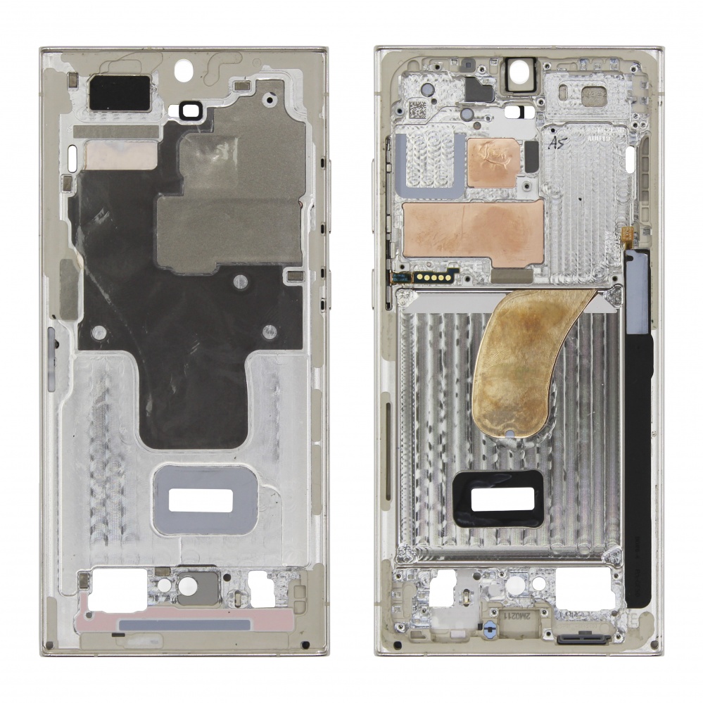 Рамка дисплея для Samsung S918B (S23 Ultra) (Бежевый) - снятый OR100%
