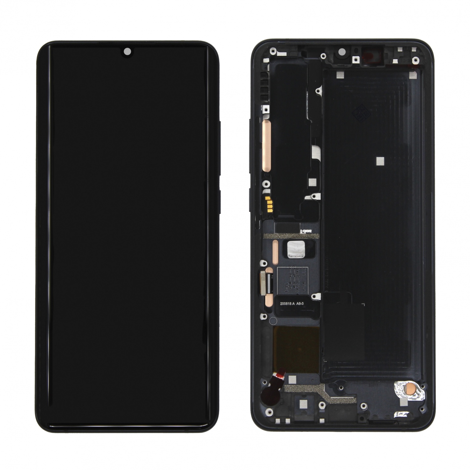 Дисплей в сборе с тачскрином для Xiaomi Mi Note 10/Note 10 Pro/Note 10 Lite (Черный) - в рамке OR100