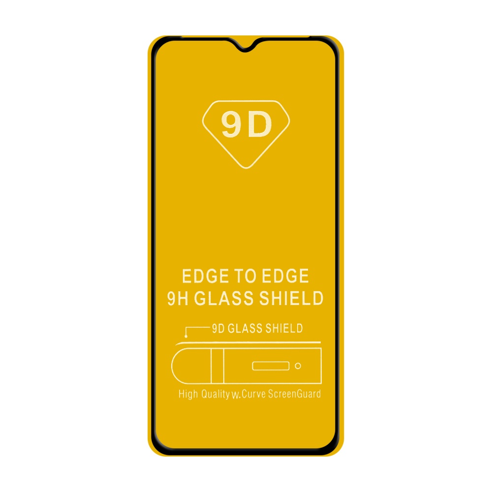 Защитное стекло "Полное покрытие" для Samsung A02s/A12  (Черный)