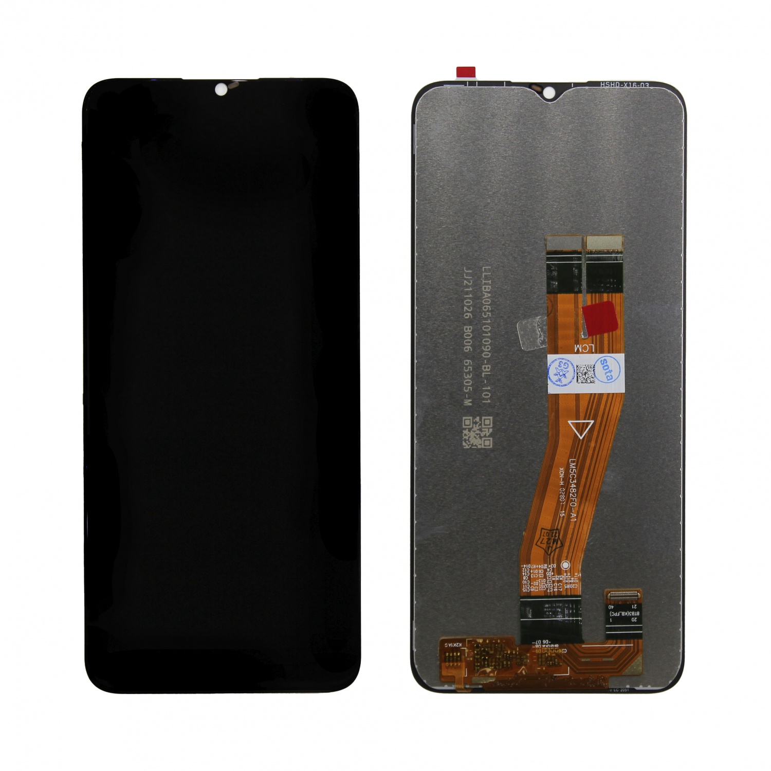 Дисплей в сборе с тачскрином для Samsung A025F (A02s) (Черный) - Премиум