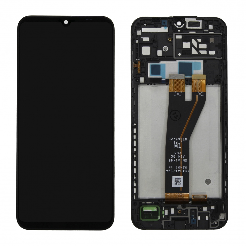 Дисплей в сборе с тачскрином для Samsung A146B (A14 5G) (Черный) - в рамке OR100% (SP)