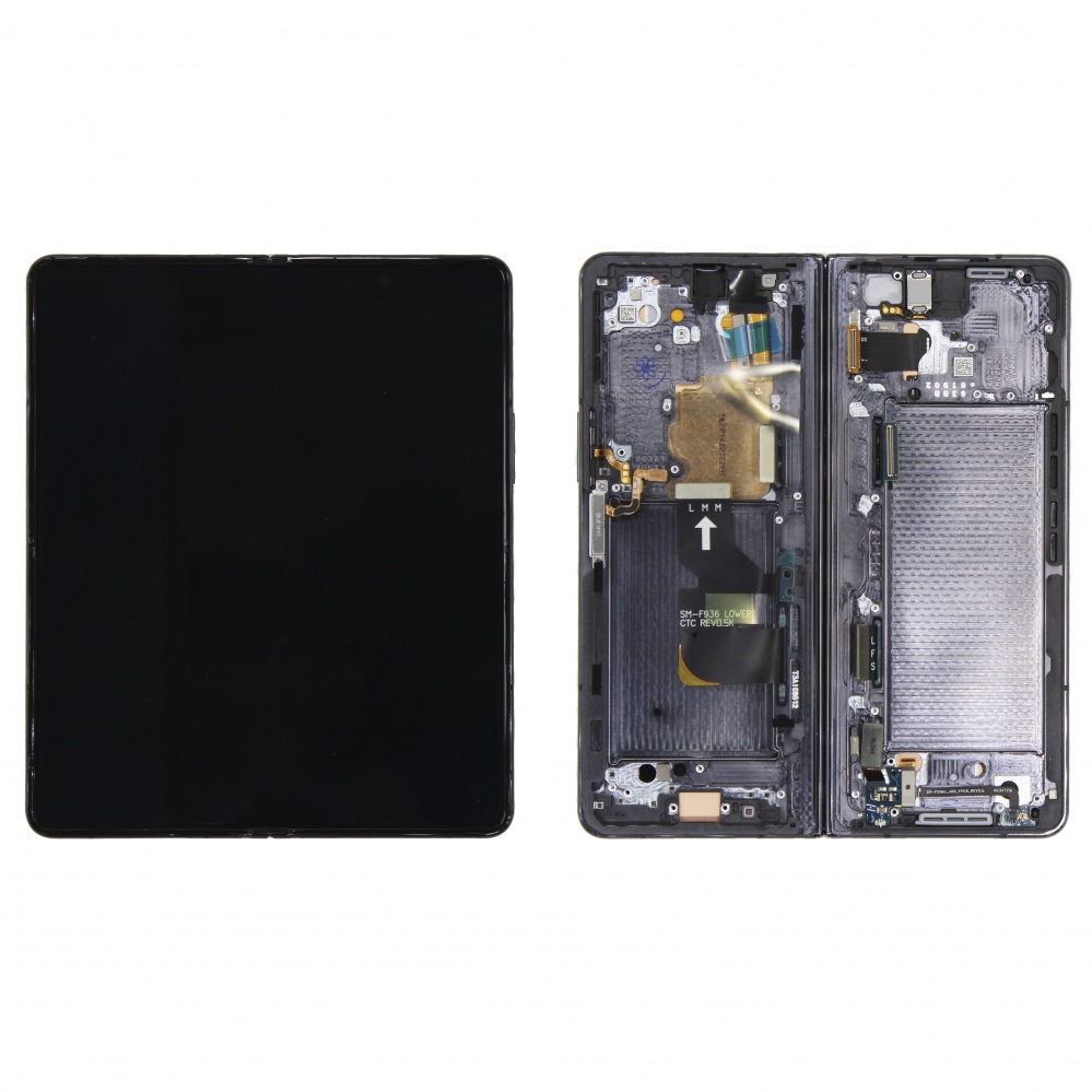Дисплей в сборе с тачскрином для Samsung Z Fold 4 (F936B) (Черный) - в рамке OR100% (SP)