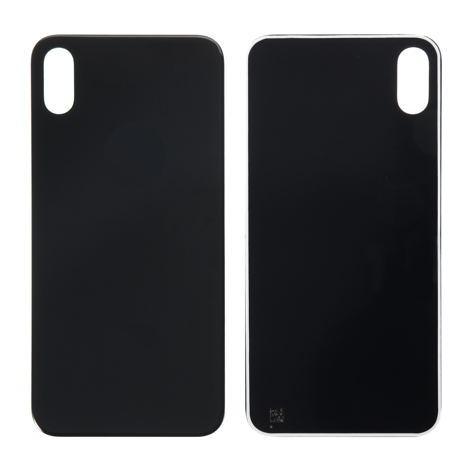 Задняя крышка для iPhone X (Черный) - с широким вырезом