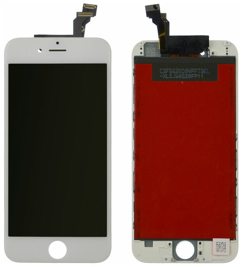Дисплей в сборе с тачскрином для iPhone 6 (Белый) - Премиум
