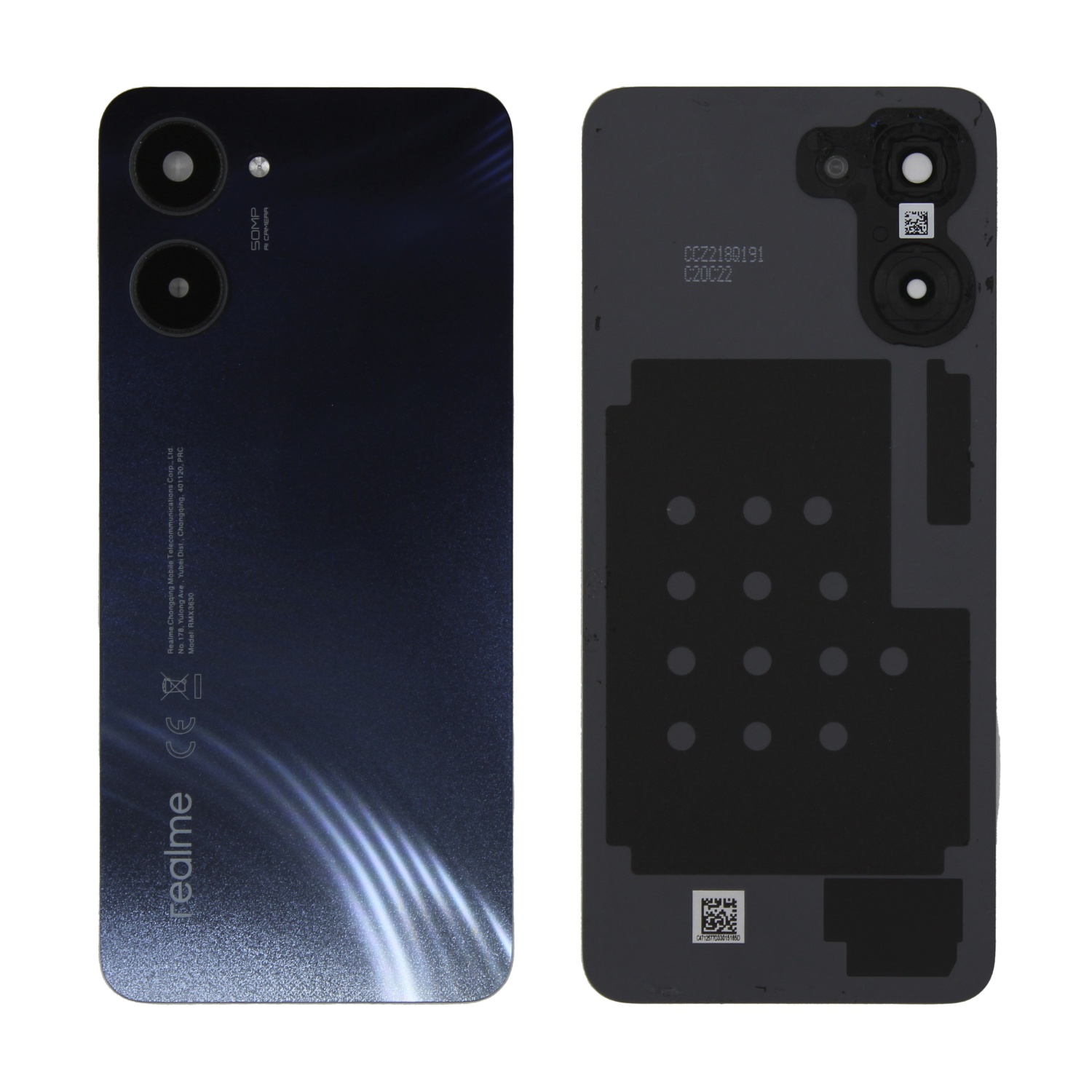 Задняя крышка для Realme 10 (RMX3171) (Черный) - OR100%