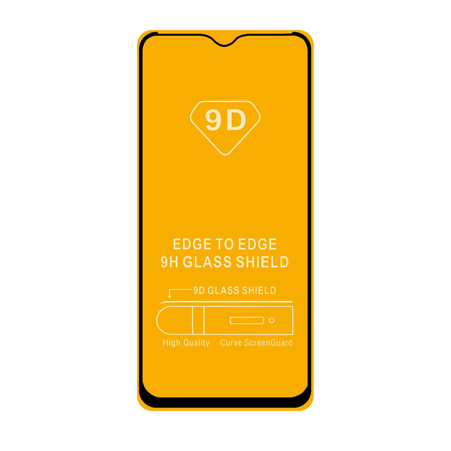 Защитное стекло "Полное покрытие" для Xiaomi Redmi 9 (Черный)