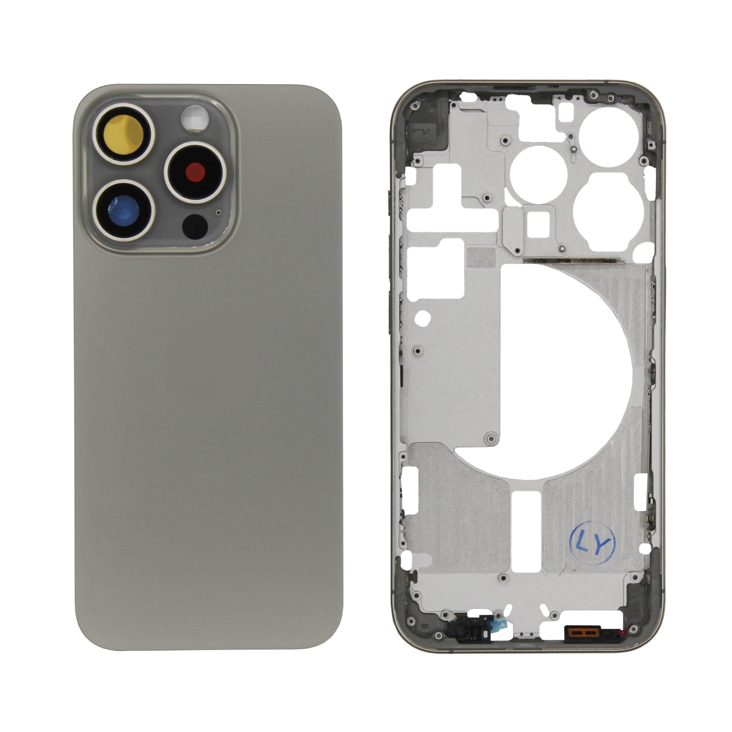 Корпус для iPhone 15 Pro (Натуральный титан) - OEM