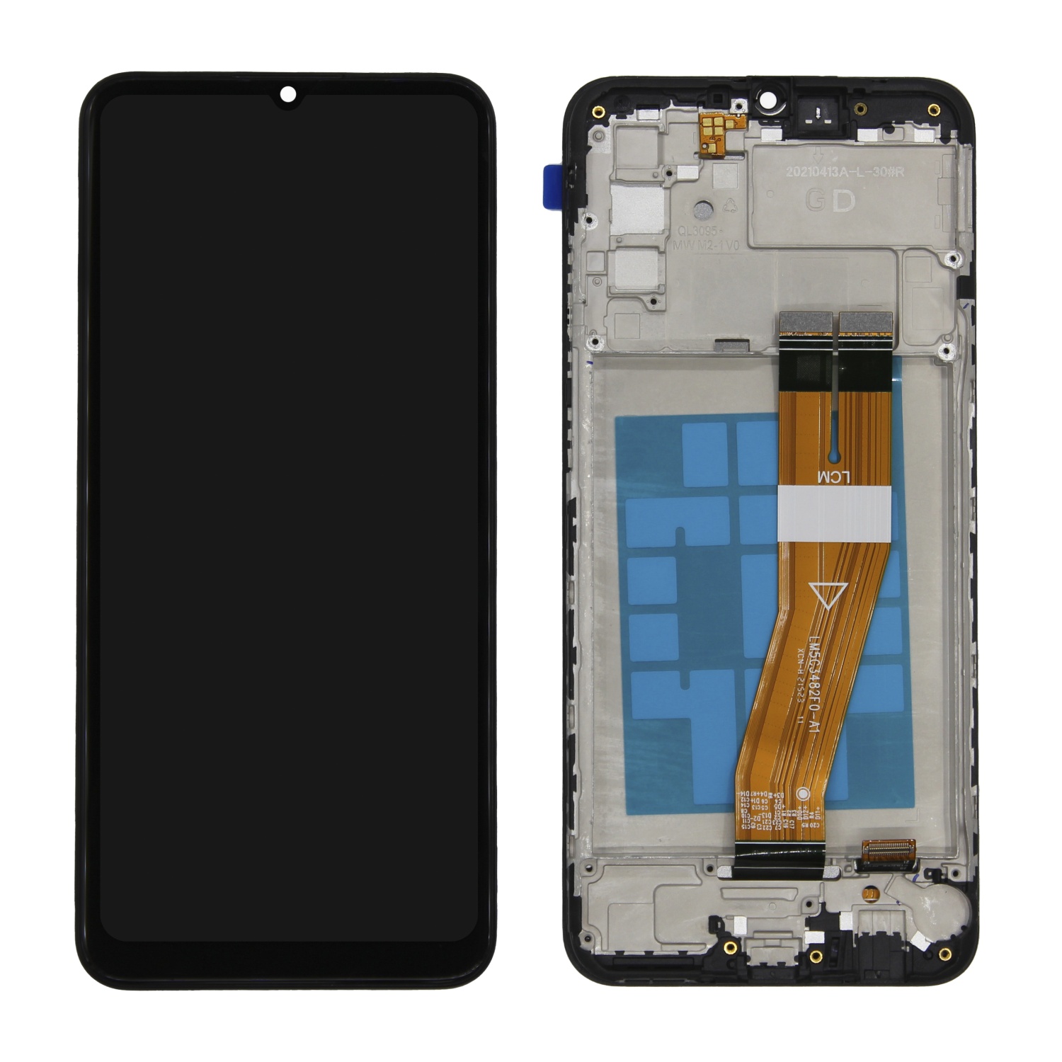 Дисплей в сборе с тачскрином для Samsung A025F (A02s) (Черный) - в рамке OR