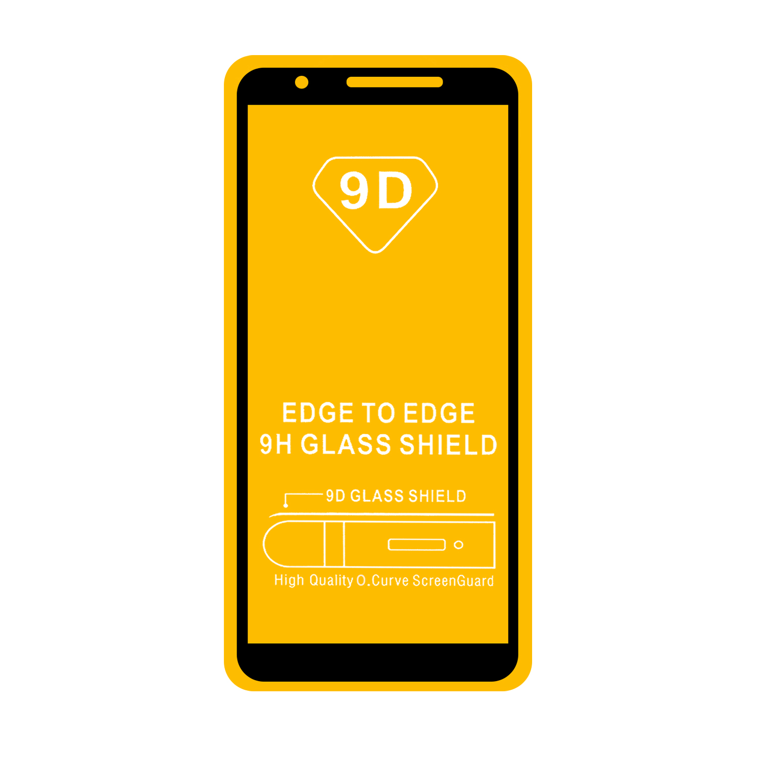 Защитное стекло "Полное покрытие" для Samsung A013F (A01 Core) (Черный)