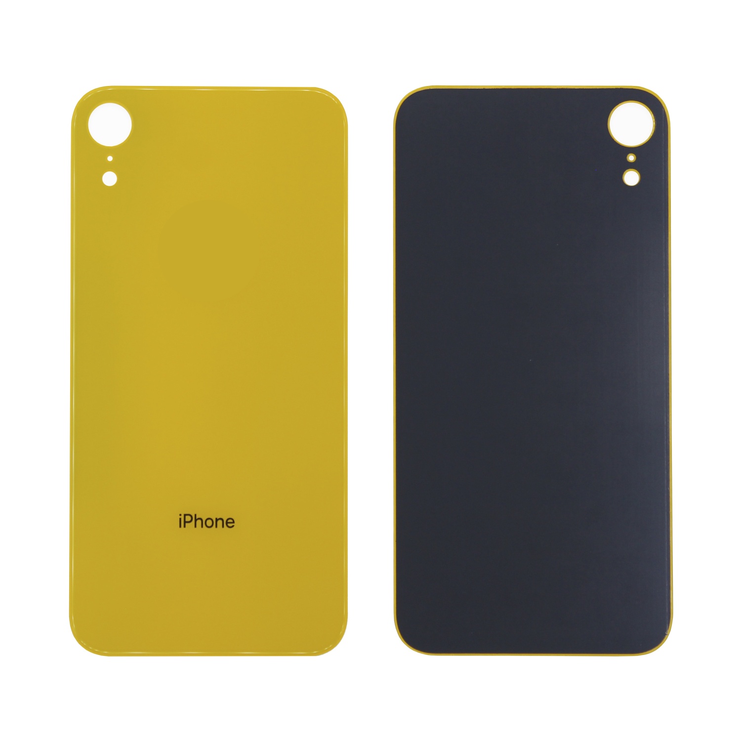 Задняя крышка для iPhone XR (Желтый) - с широким вырезом
