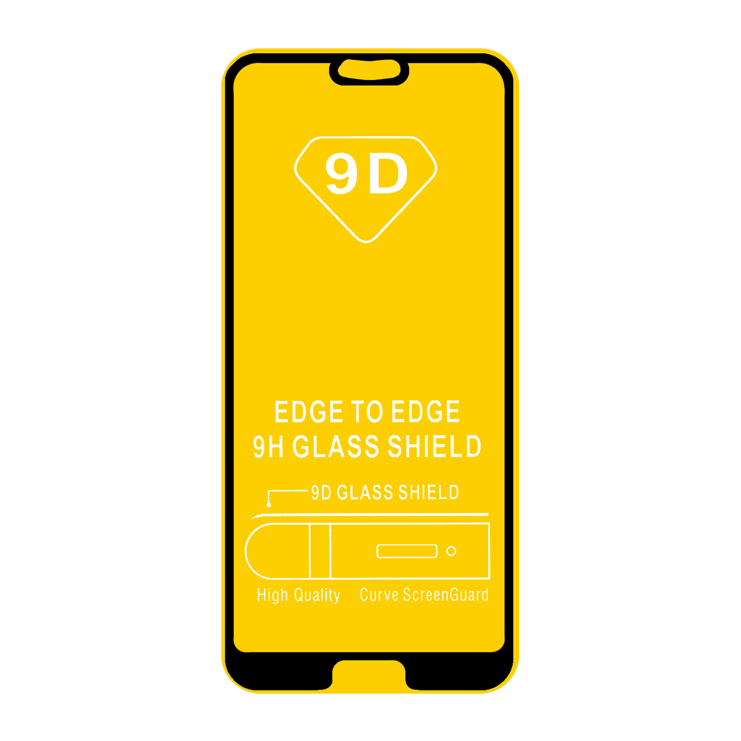 Защитное стекло "Полное покрытие" для Huawei Honor 10 (Черный)