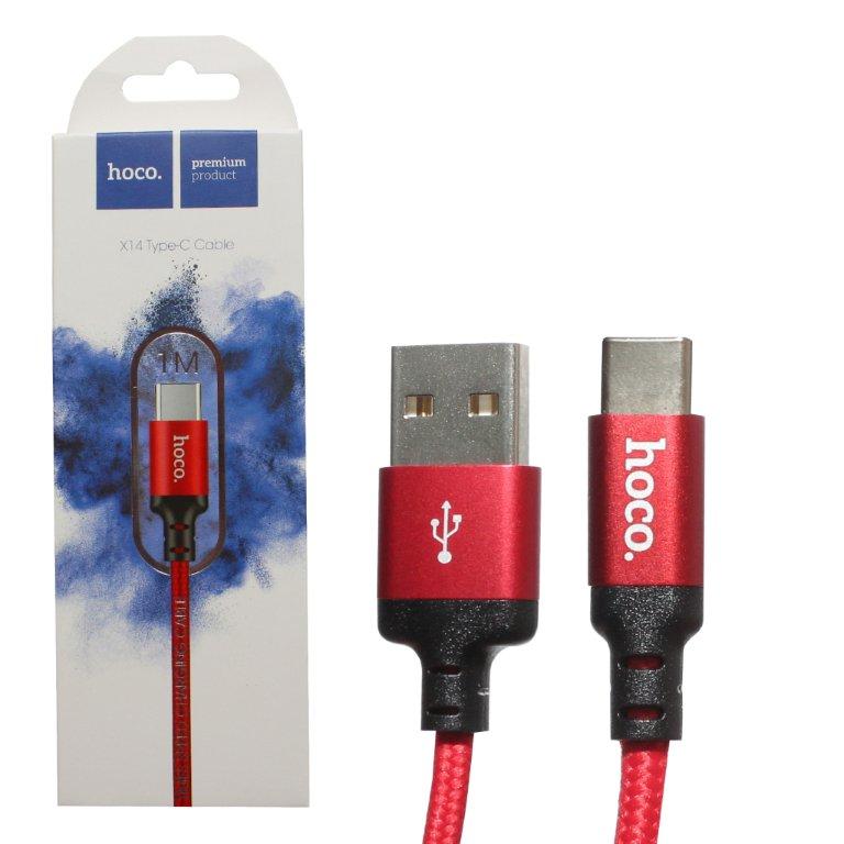 Кабель USB Type-C HOCO X14 (Красный)