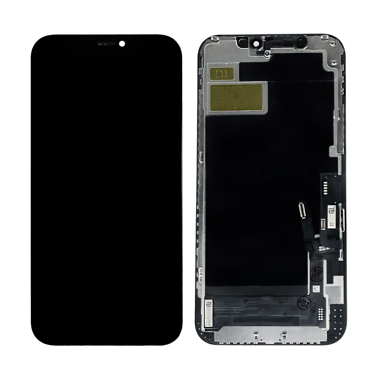 Дисплей в сборе с тачскрином для iPhone 12/12 Pro (Черный) - Hard OLED (качество Sota)