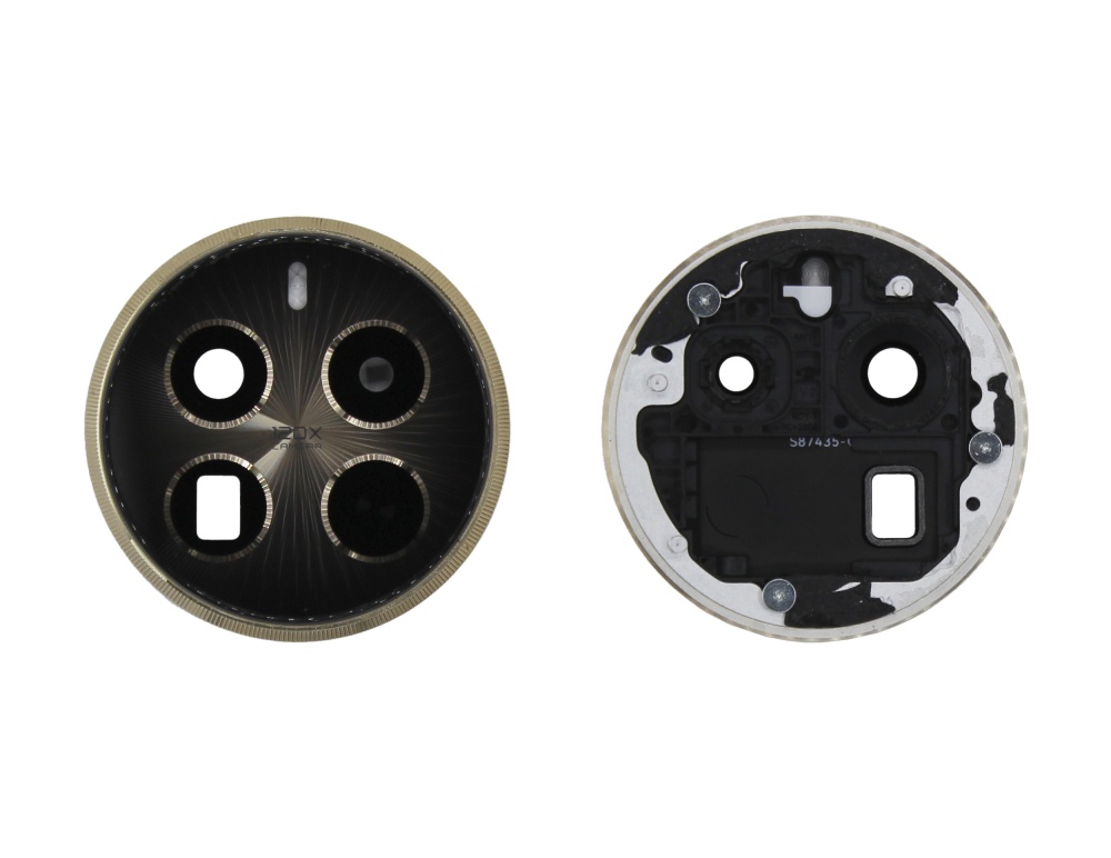 Стекло камеры в рамке для Realme 12 Pro Plus (Золотой) - снятый OR100%