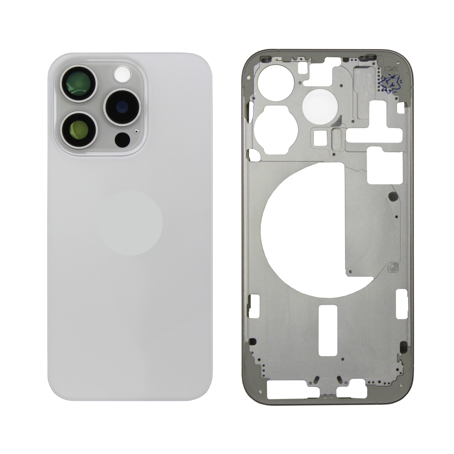 Корпус для iPhone 15 Pro (nano sim) (Белый) - Премиум