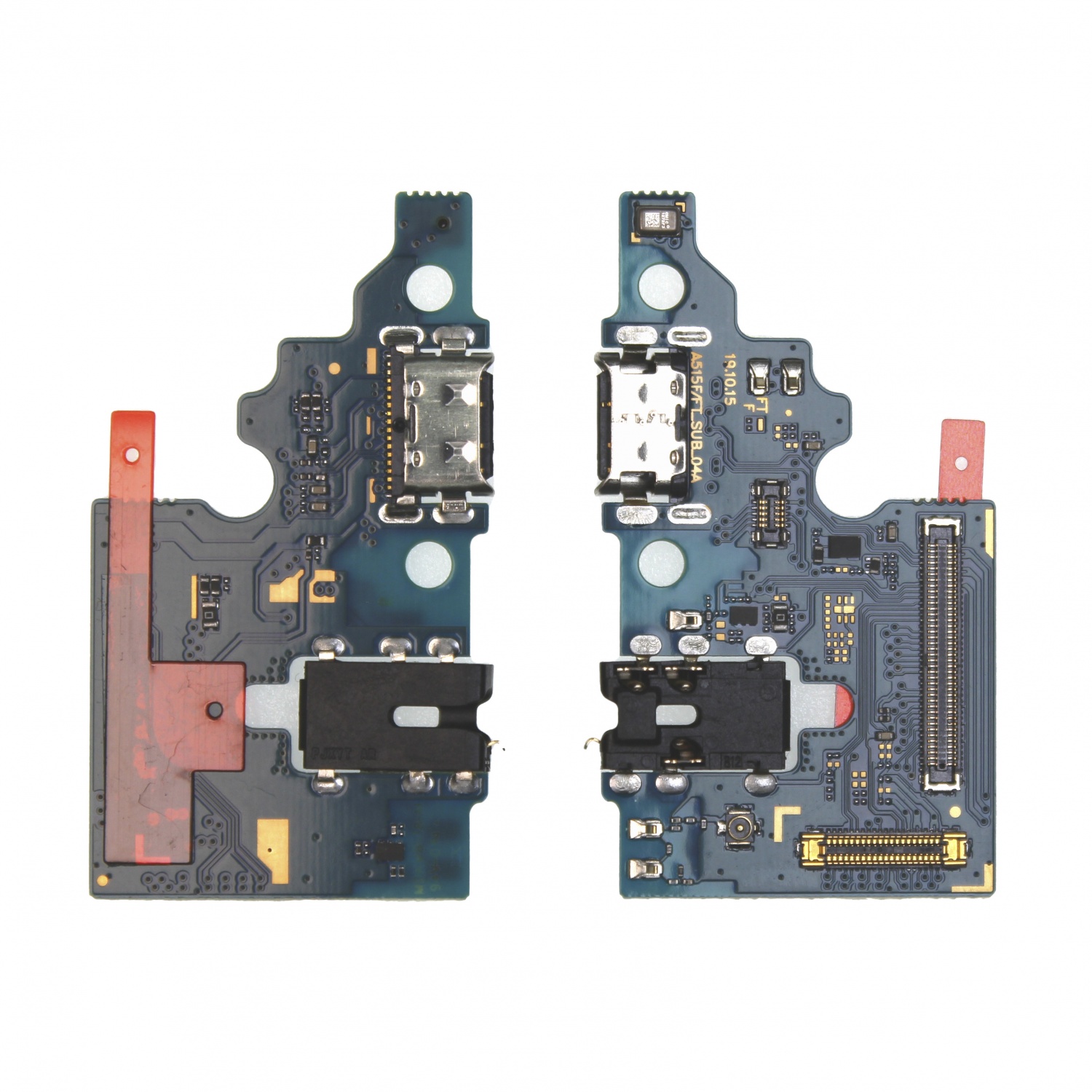 Шлейф Samsung A515F (A51) плата системный разъем/разъем гарнитуры/микрофон