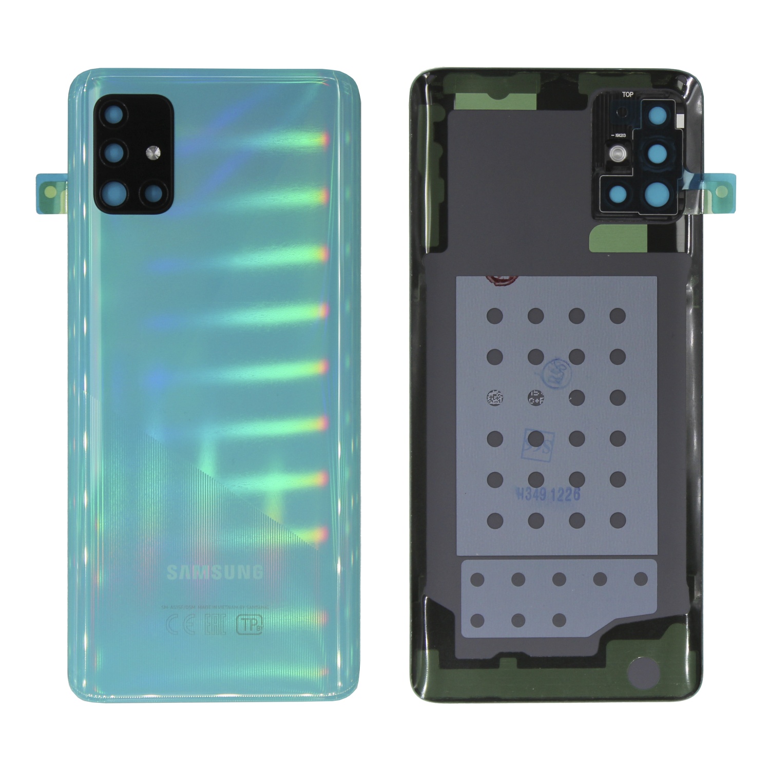 Задняя крышка для Samsung A515F (A51) (Голубой) - новый OR100% (SP)