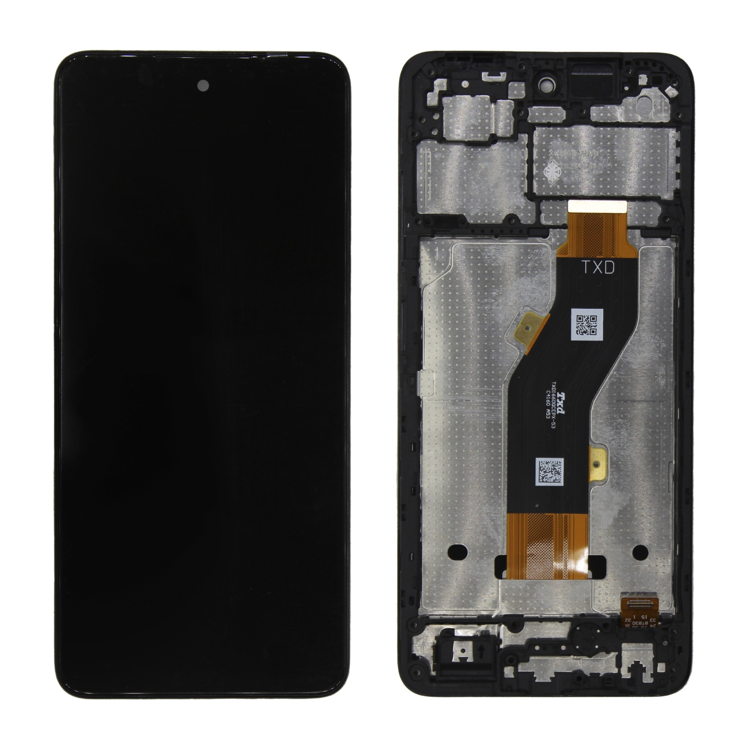 Дисплей в сборе с тачскрином для Tecno Spark 20C (BG7n) (Черный) - в рамке OR