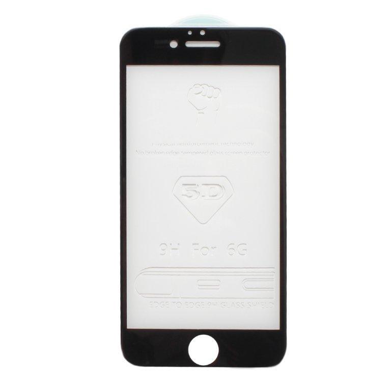 Защитное стекло "Полное покрытие" для iPhone 6/6S (Черный) - загнутое/олеофобное покрытие