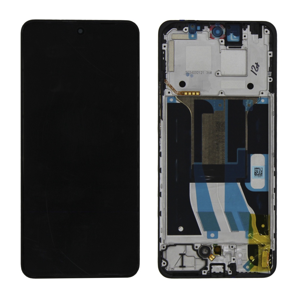 Дисплей в сборе с тачскрином для Realme 12 Plus (Черный) - в рамке новый OR100% (SP)