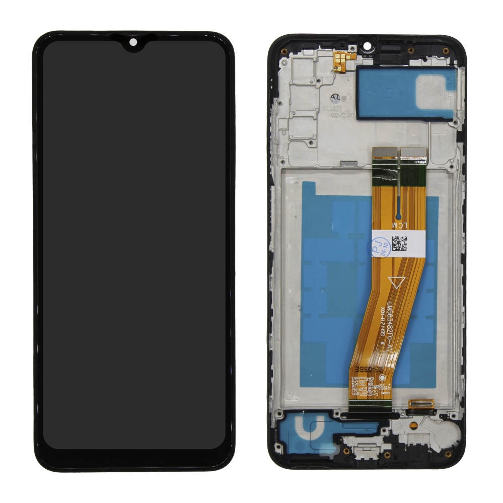 Дисплей в сборе с тачскрином для Samsung A037F (A03s) (Черный) - в рамке OR
