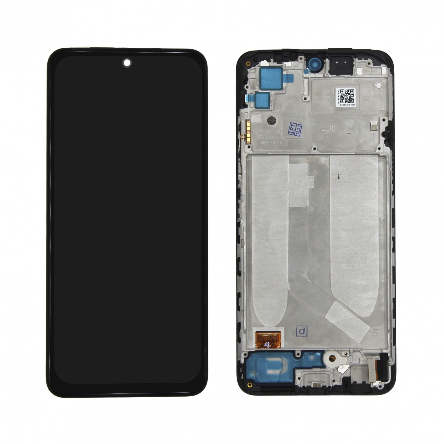 Дисплей в сборе с тачскрином для Xiaomi Redmi Note 10/10s/Poco M5s (Черный) - в рамке OR