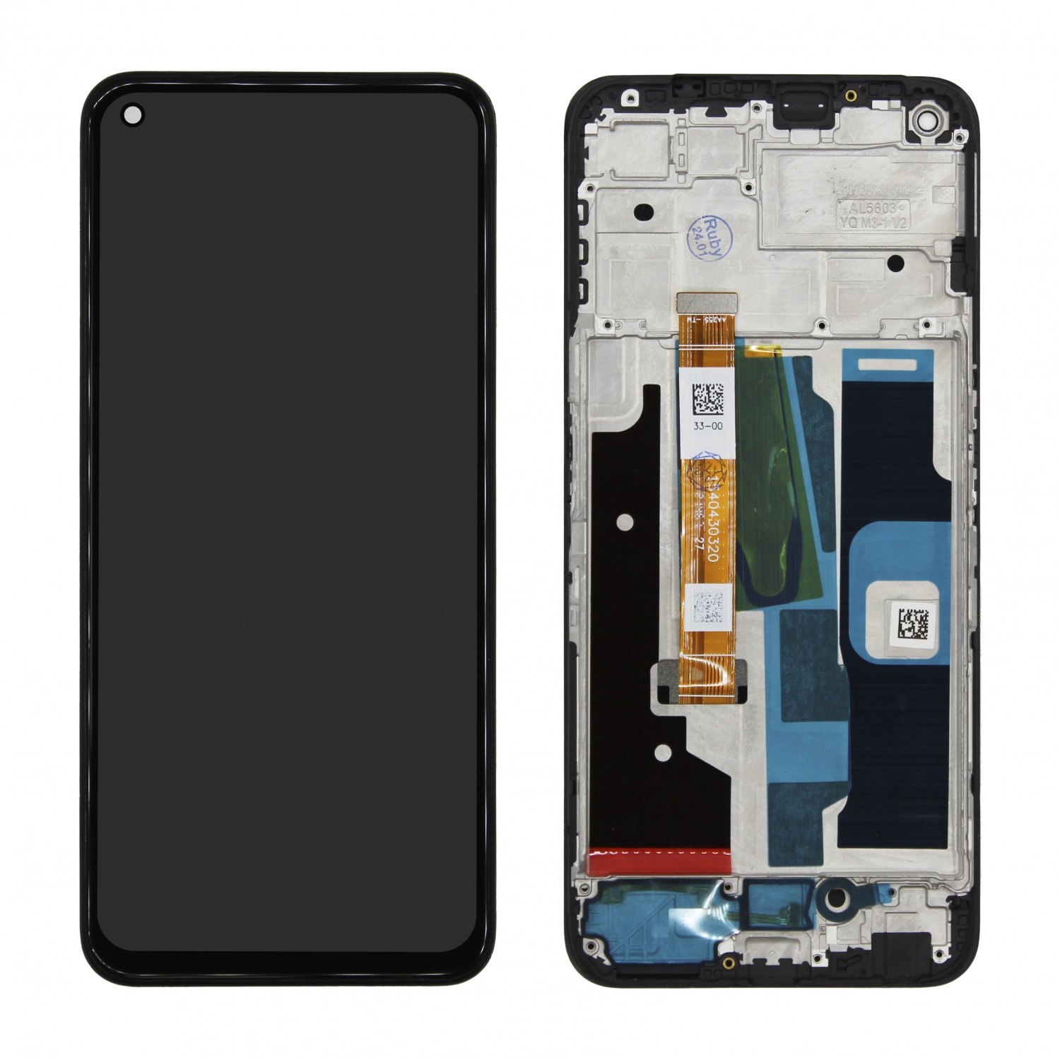 Дисплей в сборе с тачскрином для Realme 8i (Черный) - в рамке OR