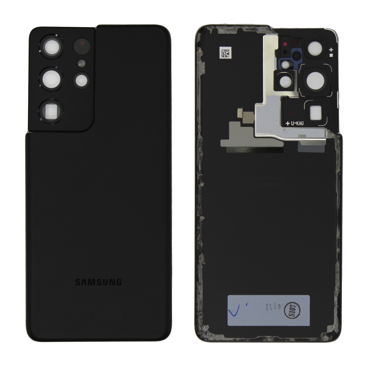 Задняя крышка для Samsung G998B (S21 Ultra) (Черный) - OR100% 