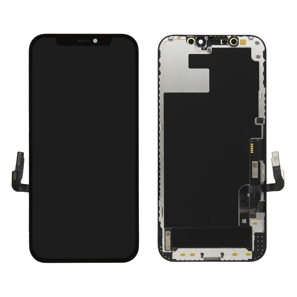 Дисплей в сборе с тачскрином для iPhone 12/12 Pro (Черный) - OR (New Glass) (заменили Стекло)